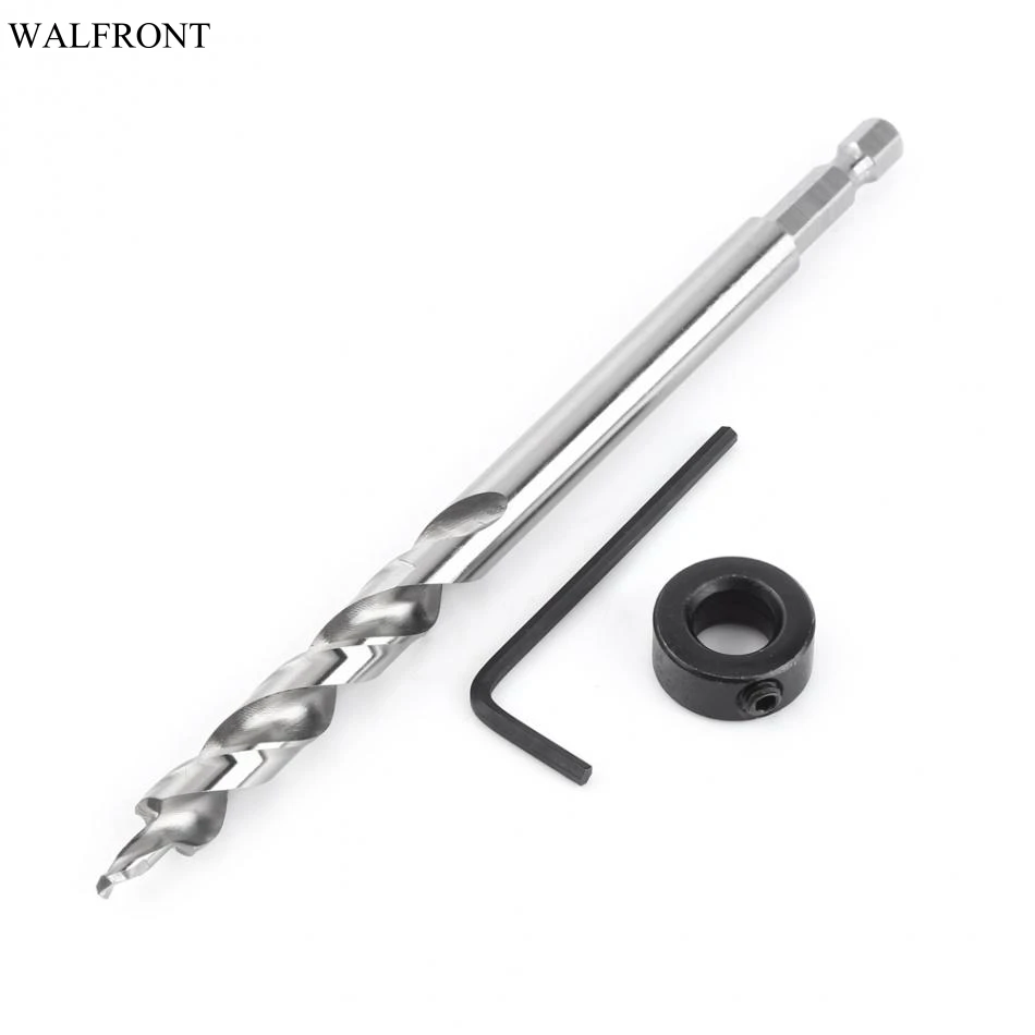 3/8" inch Spur Drill Bit Lip And Spur Point Drill Bit with Adjustable Depth Stop for Woodworking