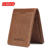 Gubintu тонкие мужские кошельки из натуральной кожи держатель для карт Многофункциональный тонкий брендовый мужской кошелек Бизнес Высокое качество мужские кошельки