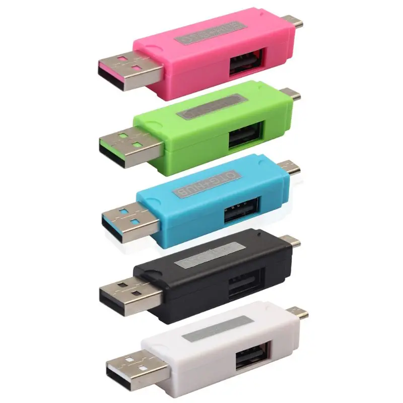 

Multi-functional OTG Hub Micro USB and USB 2.0 Male to USB Female Hub Card Reader Adapter for Cellphones PC Computer Accessories