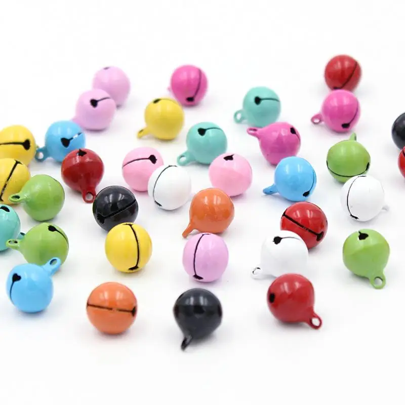 

5Pcs Christmas Bells Iron Loose metal Beads Jingle Bells Christmas Decoration Pendants DIY Crafts Handmade Accessories 13*13mm