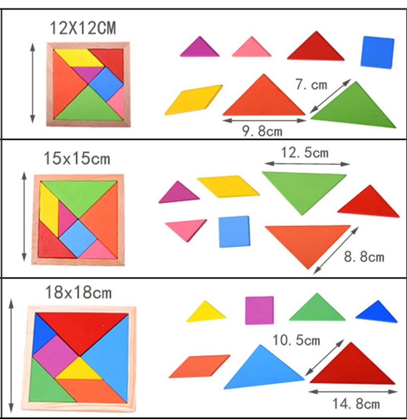 3D Деревянные Пазлы доска геометрическая форма деревянные игрушки для детей головоломки Детские Игрушки Tangram Детские обучающие игрушки, пазлы
