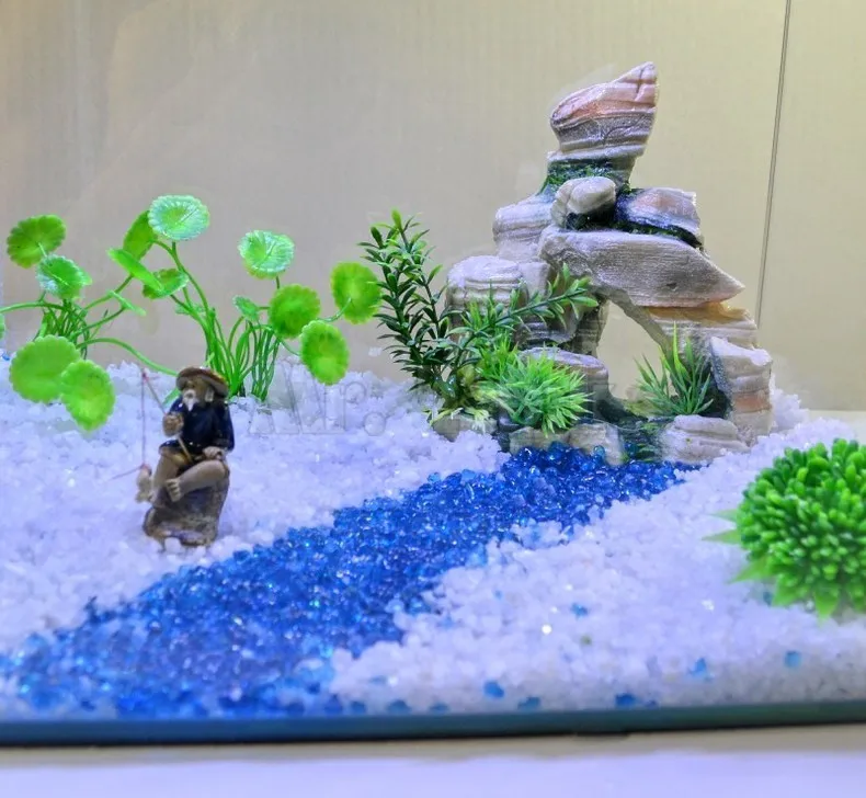 Mr.Tank аквариум Rockery горный вид Горный пейзаж украшения Искусственный каменный