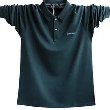 Новая мода плюс Размеры Для мужчин s Poloshirt Для мужчин хлопок рубашка поло Для мужчин с длинным рукавом Свободные тенниски мужской A5308