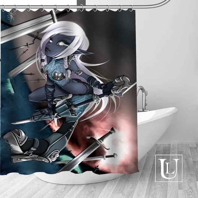 High Quality Custom Monster High Shower Curtain Polyester Fabric