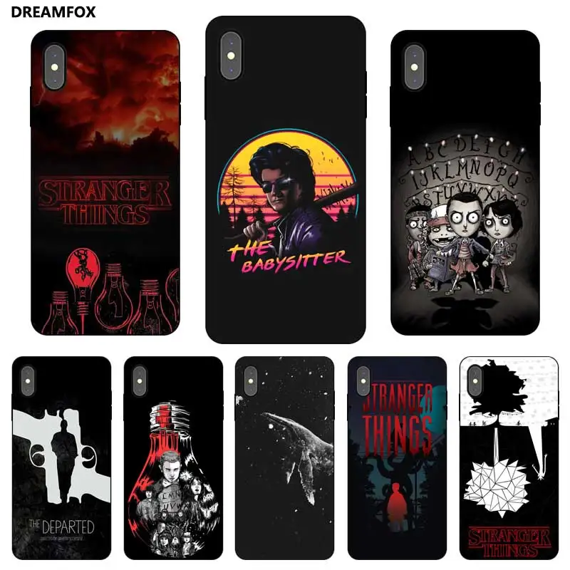 N421 Stranger Things Fear Black Silicone Case Cover For Apple iPhone 11 Pro XR XS Max X 8 7 6 6S Plus 5 5S SE |