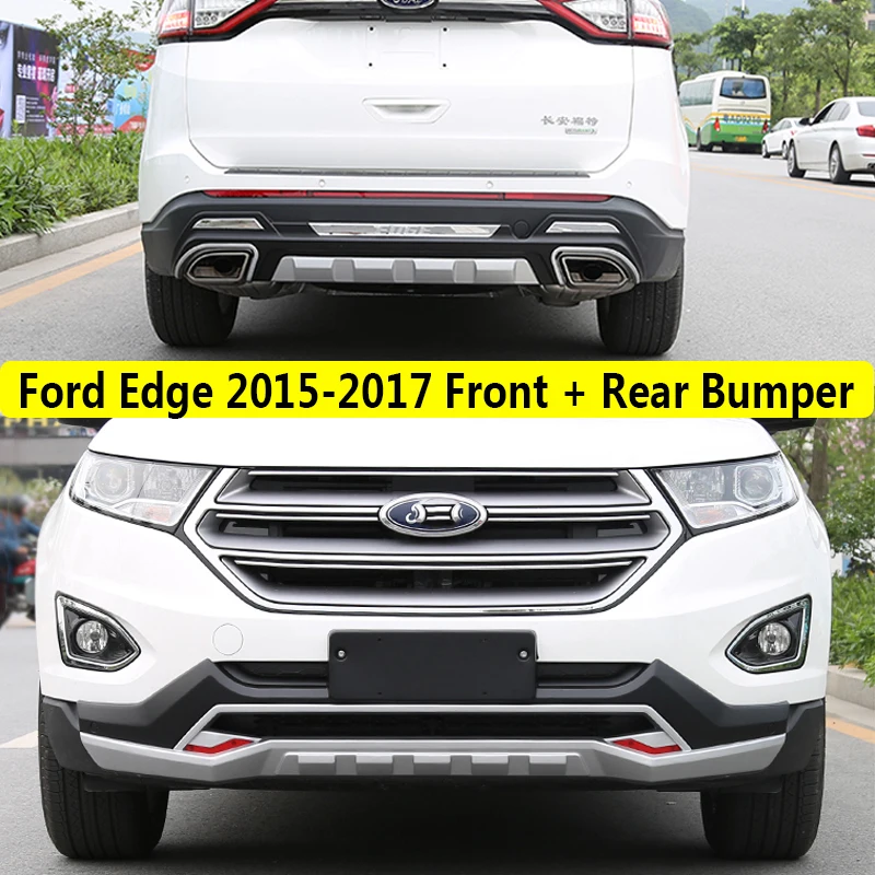 Fit For Ford Edge 2015 2018 Front + Rear Bumper Diffuser Bumpers Lip