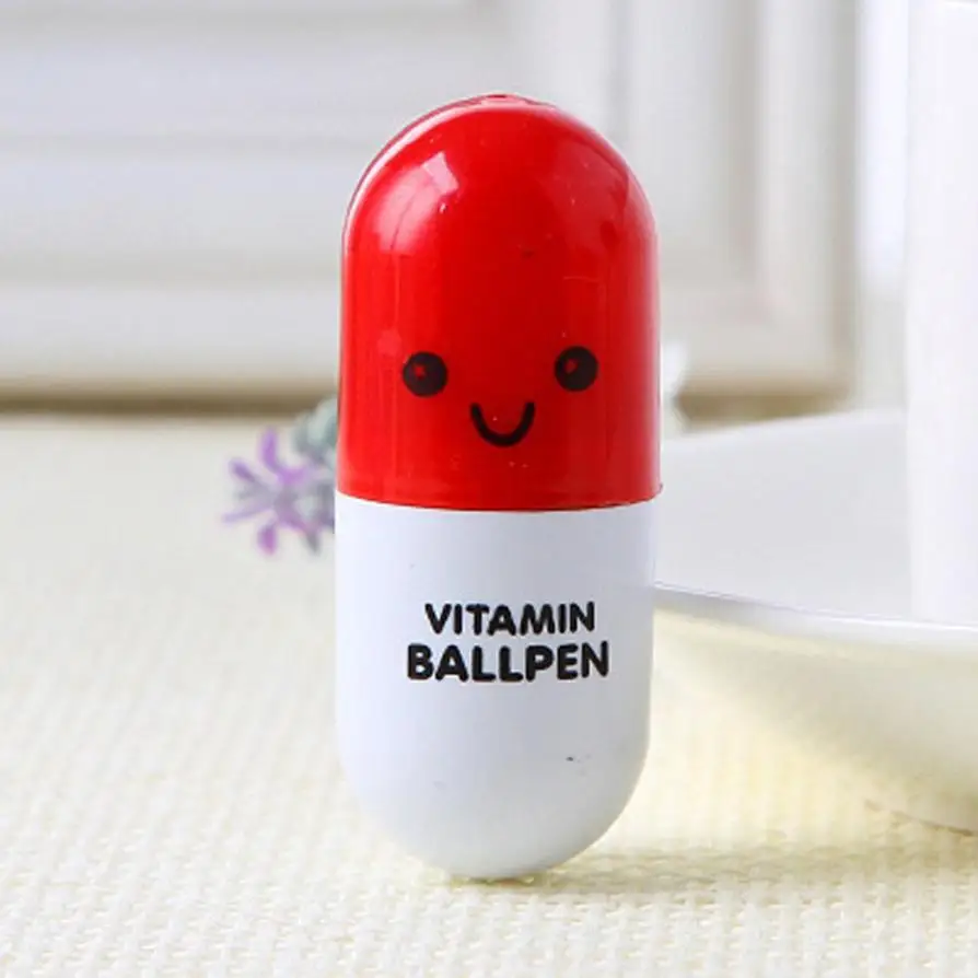 

Learning Tool Creative Lovely Pill Ballpoint Pen For Kids Gifts Studying Retractable Pens 18MAY9