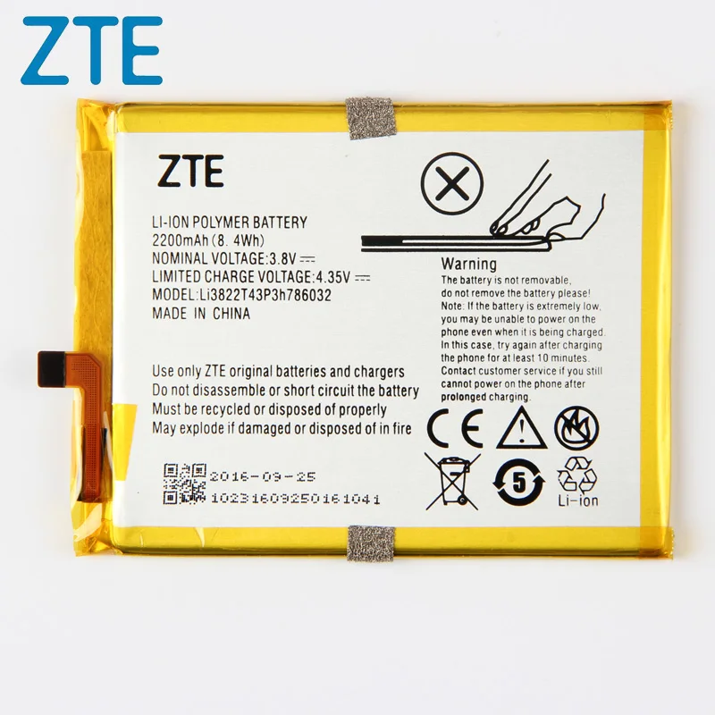 Original ZTE Li3822T43P3h786032 Phone battery For ZTE Blade D6 Blade X7