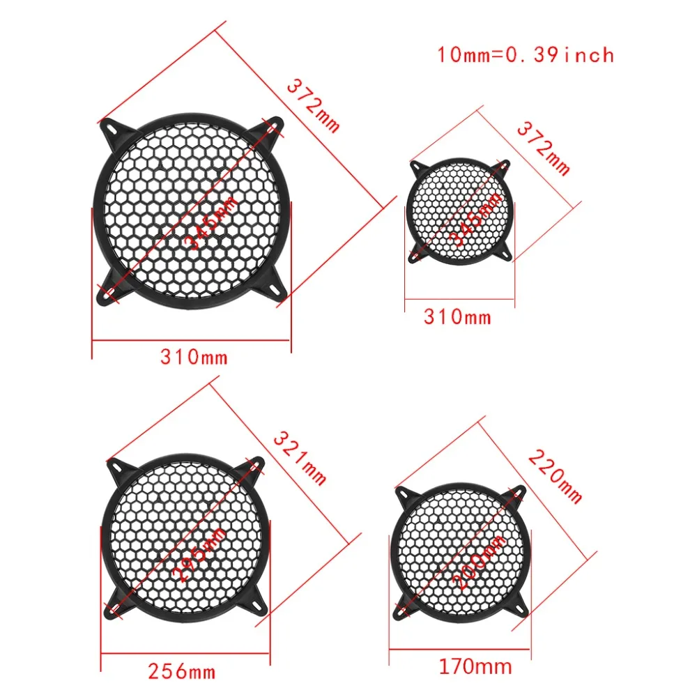 Универсальный сабвуфер решетка решетки Защитная крышка " 8" 1" 12" Sub НЧ-динамик автомобильный домашний аудио динамик видео