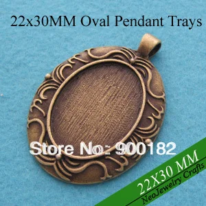 

22x30mm Bronze Blank Pendant Setting, Oval Bezel Pendant Blanks (Beard Edged)