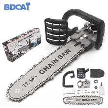 BDCAT Upgrade Electric Saw Parts 11.5 Inch M10/M14/M16 Chainsaw Bracket Changed 100 125 150 Angle Grinder Into Chain Saw
