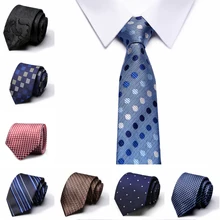 Fashion Mens Accessories Check dot Pattern Business Silk Tie Geometric Jacquard Woven Necktie for Men 3/7.5cm red blue black fashion men s square dot pattern tie deep blue