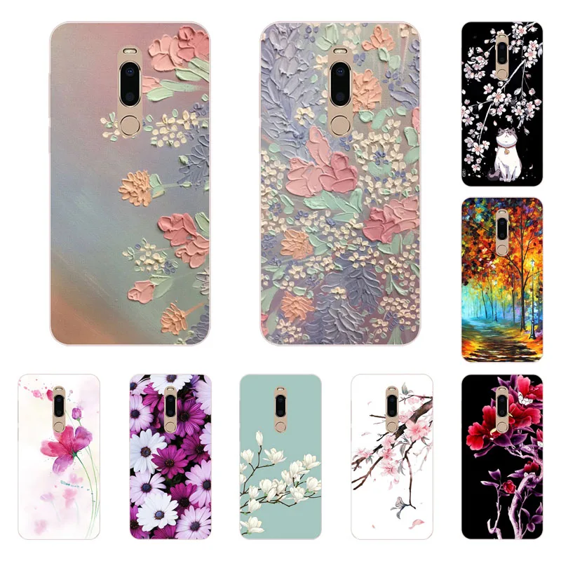 Чехол для meizu note 8 силиконовая Мягкая задняя крышка из ТПУ с цветочным рисунком m8