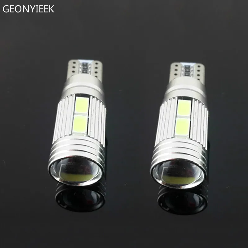 

2PCS Car Styling Car Auto LED T10 194 W5W Canbus 10 SMD 5630 LED Light Bulb No Error LED Light Parking T10 LED Car Side Light