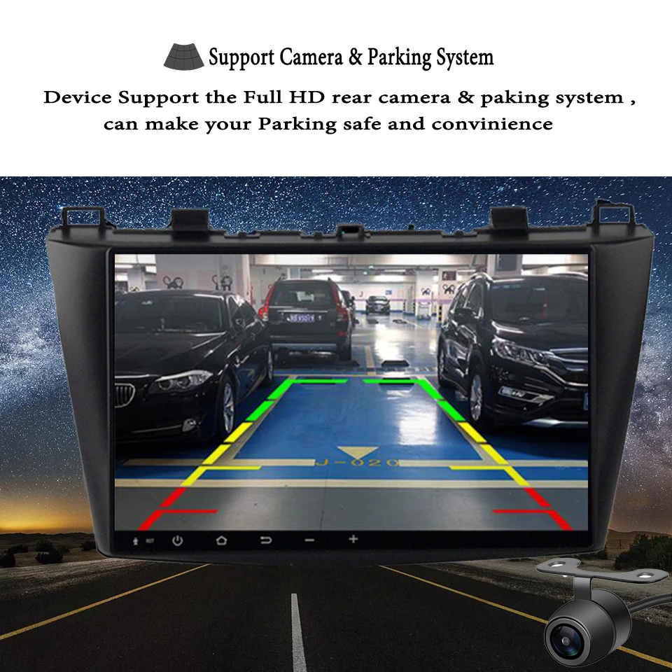 Discount 4GB+64GB Android 9.1 9" Car GPS Navigation Radio Multimedia Player for 2009-2012 MAZDA 3 support DVR DAB+ TV tuner 4G Carplay 12