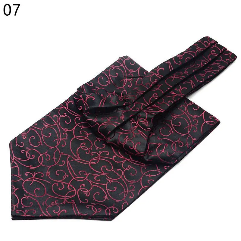 Men's  cravat suit silk scarf business collar wide tie retro pattern shirt scarf wedding party accessories