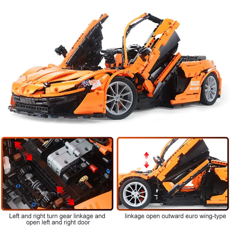 DHL Lepin 20087 Technic Toys The MOC-16915 Orange Super Racing Car Set Building Blocks Bricks Assembled DIY Christmas Gifts 