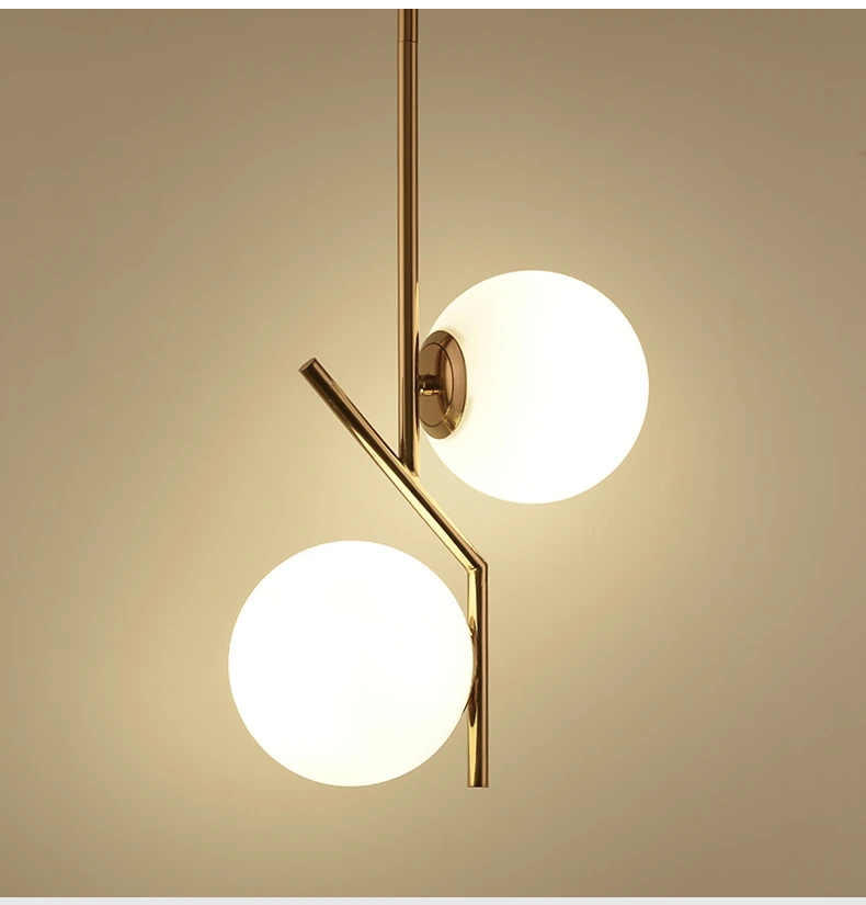 Скандинавский простой 2 светильник, светодиодный подвесной светильник, подвесной светильник для столовой, блестящая пластина, Золотая Подвесная лампа для помещений, подвесной светильник