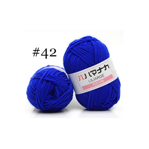 25g/ball красочные 4# чесаный мягкие детские хлопчатобумажная пряжа молочного цвета волокна бархат пряжа для ручного вязания вязальная пряжа для вязания свитер FC141 - Цвет: 42