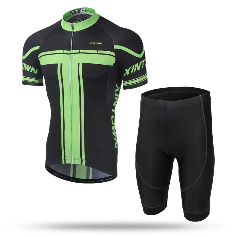 

XINTOWN Shock-absorption Anti-Sweat Short Sleeve Cycling Sets Clothes Jerseys Bib Shorts Bike Ciclismo Bicycle Jersey ZHENGXING