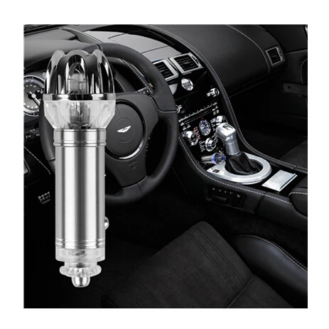 Серебристый Car Anion Air Purifier Auto Air Purifier Oxygen Bar Lonizer cool Interior Decoration Air Freshener Remove Smoke and Clean Air - Название цвета: Серебристый