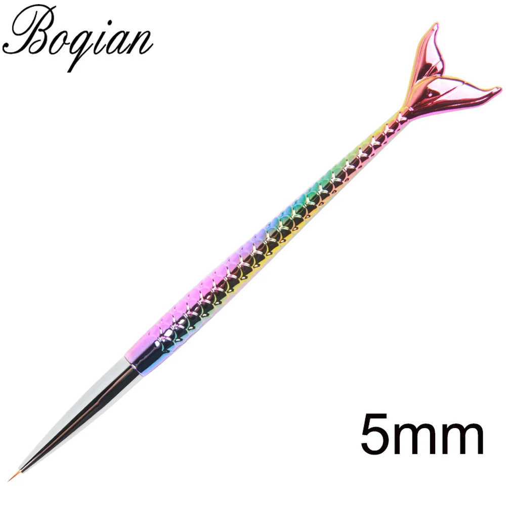 BQAN профессиональная кисть для ногтей 5 мм/7 мм/9 мм/11 мм, ручная кисть для рисования, кончики для рисования, инструменты для рисования, инструменты для маникюра, кисти для дизайна ногтей, украшения - Цвет: 5mm