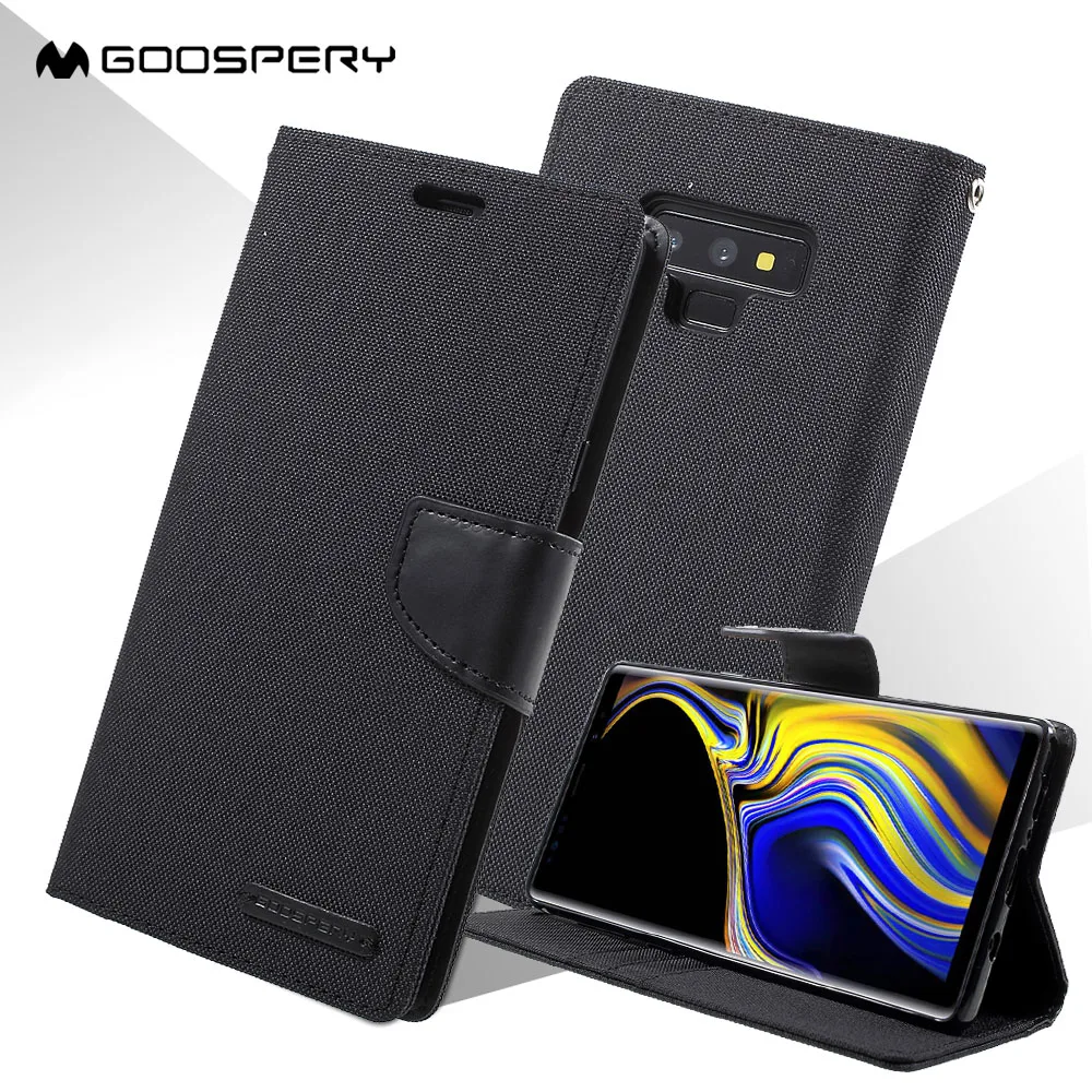 MERCURY GOOSPERY for Samsung Galaxy J6 J4 J2 Pro S8 S9 Plus Canvas Leather Wallet Case A6 (2018) / A8 | Мобильные телефоны и