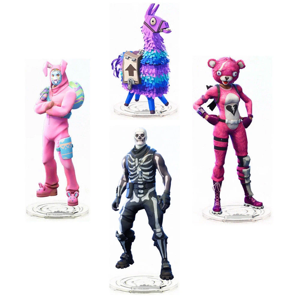 

Troll Stash Llama Pink Bear Bunny Rabbit SKULL TROOPER Skin Acrylic Stand Model Toy Double Side Action Figure