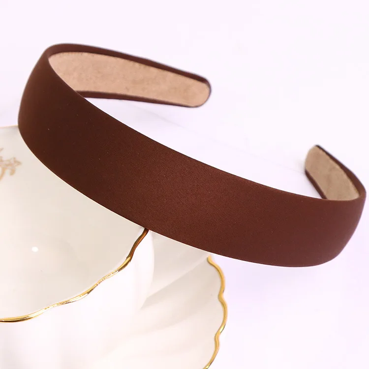 Корейский повязка на голову Для женщин однотонные Цвет простой дизайн конфеты Ткань лента для волос аксессуары для волос ручной работы головной обруч Головные уборы