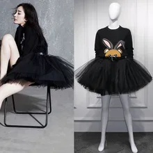 2019 Early Spring Star Yang Mi Has The Same Black Mid-long Coat Women Pullovers O-Neck Fashion Black Women Sweater