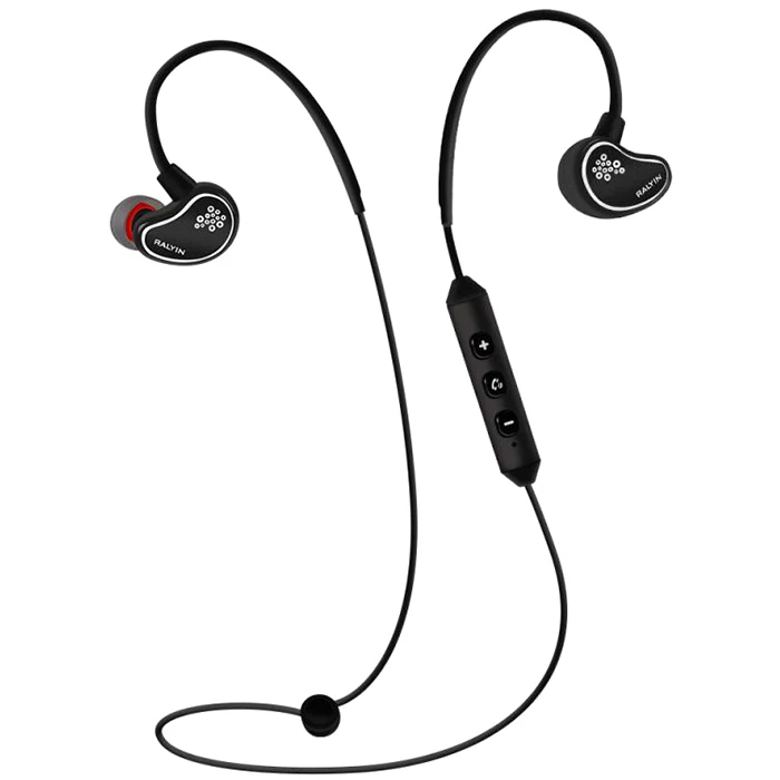 Black Rylin HF3 наушники-вкладыши Bluetooth HiFi Спортивные Беспроводные наушники IPX4 водонепроницаемые с микрофоном и встроенным управлением - Цвет: Black