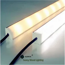 5pcs/lot 0.5m/pc 45 degree corner aluminum profile with 5050 led strip ,12v 6w bar for kitchen ,armoire,cove or cabinet light