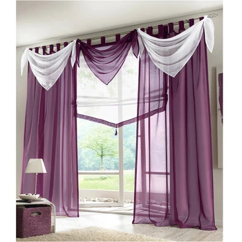 

Modern Curtains Valance Terri Tulle Pelmet Fabrics Sheer Drapes Window For Bedroom 9 Kinds Colors Diy Decoration