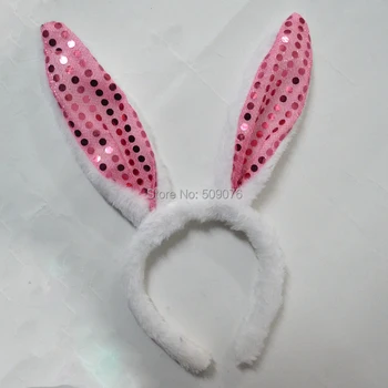 

Free shipping 10pcs/lot pink bunny ears headband hair clip hairpin baby headwear for Easter