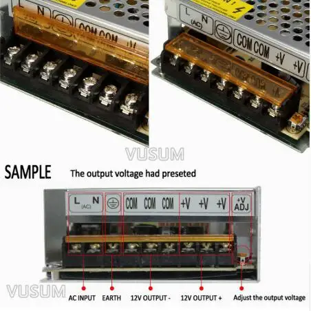 AC 110 V-220 V DC/DC 5 V 12 V 24 V 1A 2A 3A 5A 10A 15A 20A 30A 50A сплиттер адаптер драйвер Питание Светодиодные ленты света