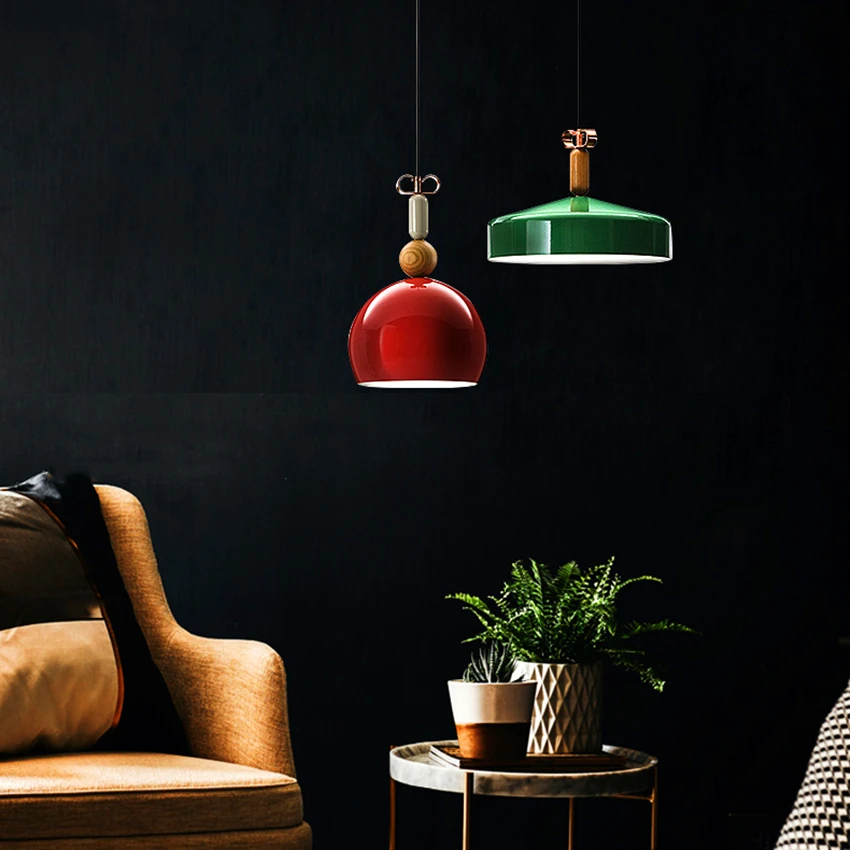 Скандинавский алюминиевый светодиодный подвесной светильник освещение для спальни прикроватная декоративная Подвесная лампа для дома Кухонные светильники подвесной светильник