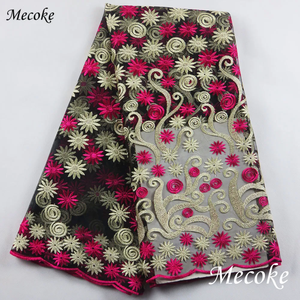 

Best selling Emerald african cord lace 2018 High quality french lace fabric brown Sequin African lace fabric for nigerian fabric