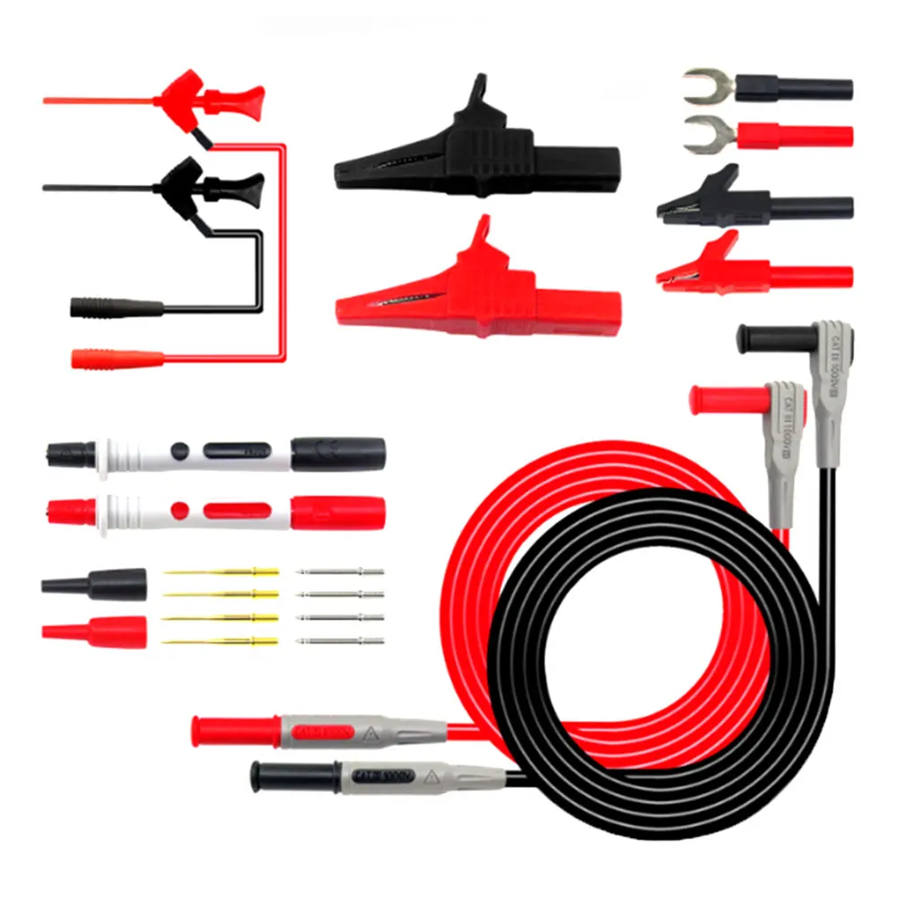 

22Pcs Multimeter Auto Test Accessory Set Lead Cable Alligator Clip Probe Kit Instrument Parts Accessories