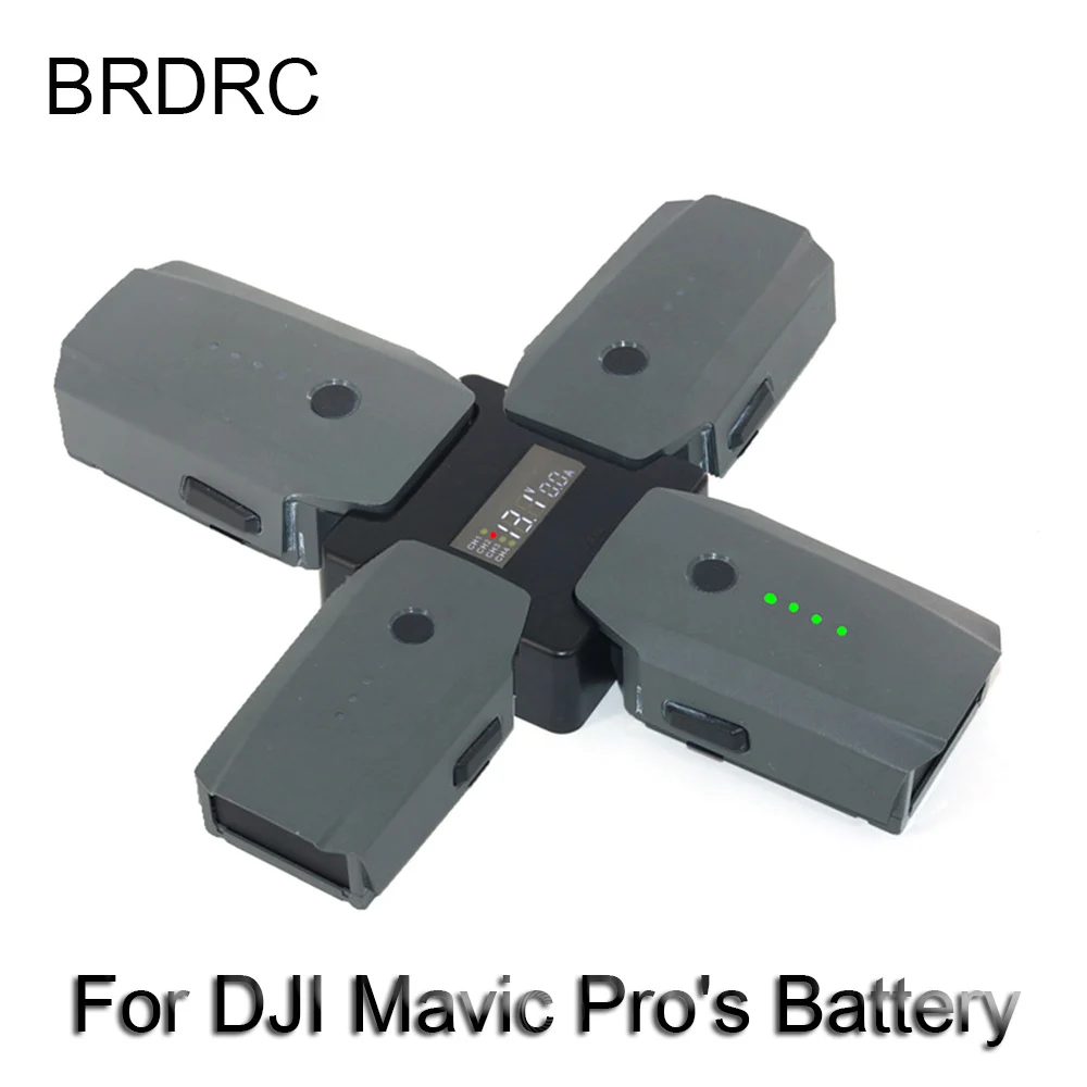 4 в 1 Hardshell Battery Steward Parallel Charging HUB Board для DJI Mavic Pro Drone Rapid Multi Charger с цифровым