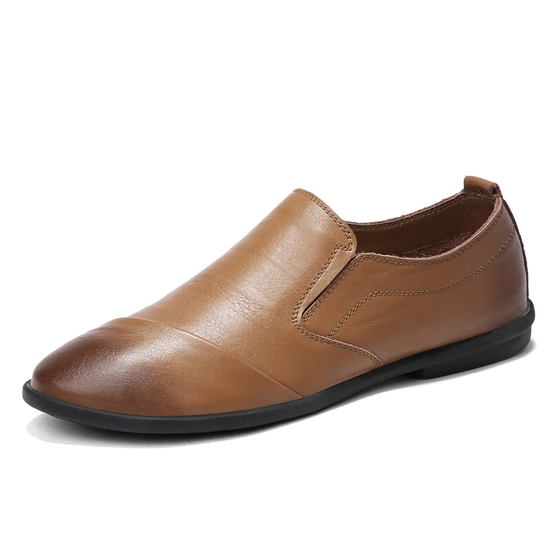 Мужская обувь Повседневное из натуральной кожи Туфли без каблуков мужской высокое качество удобная мягкая обувь 2018 новые весенние Hombre Sapatos