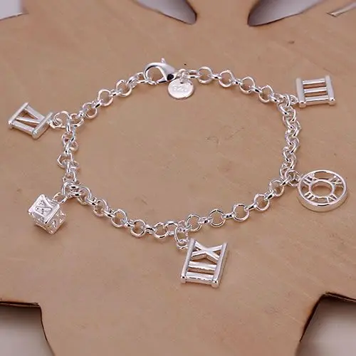 

Free shipping 925 sterling silver jewelry bracelet fine fashion bracelet top quality wholesale and retail SMTH184