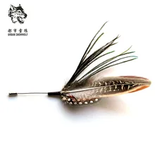 Мужская мужской женские натуральные перо воротник мужчины цветок обувь с бантом мужчин женат английское платье корейский жених свадьба галстук