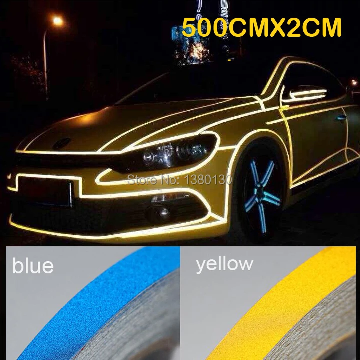 2CM X 500CM car adhesive sticker reflective tape stickers car styling for volkswagen vw cruze ford subaru mitsubishi new