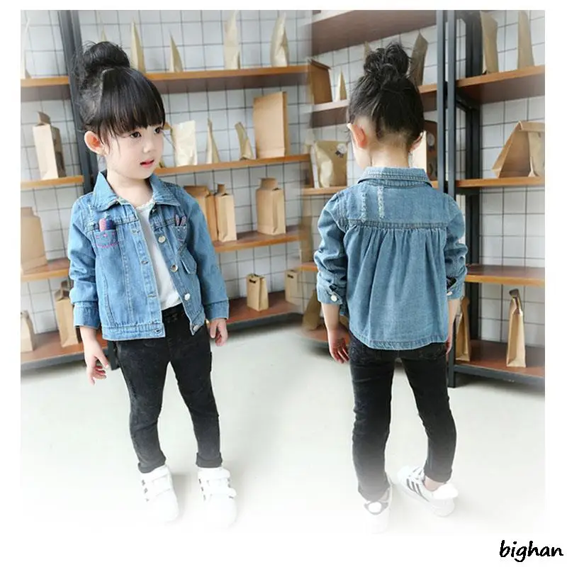 Jeans Coats for Baby Girls Denim Jacket Kids Fashion Lovely Cowboy ...