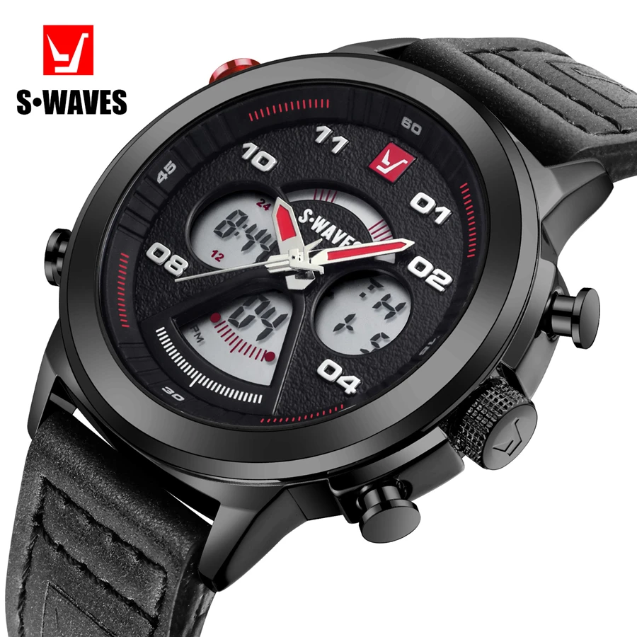 

Mens Watch 2019 New Top Luxury Brand Quarzt LED Waterproof Multifunction Leather Belt Wristwatch Male Colck Relogio Masculino