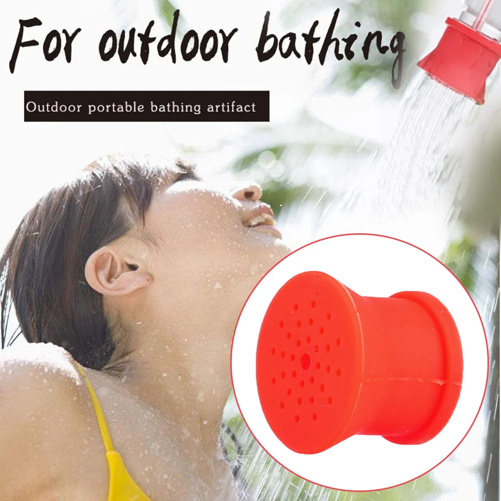 

Newly Portable Outdoor Silicone Shower Head Camping Bathing Supplies Multifunction Flower Sprinkler Tools BN99
