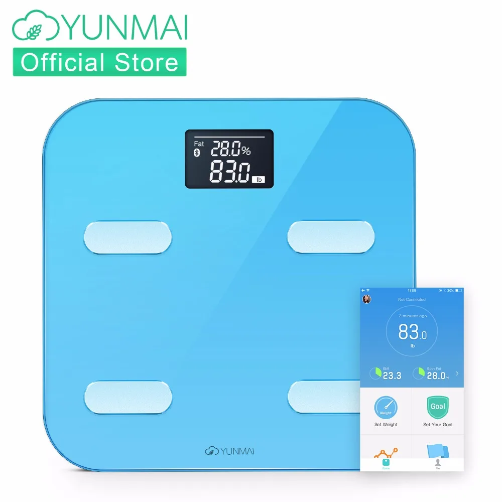 Yunmai Color Smart Floor Scales Digital Body Fat Monitor With Led