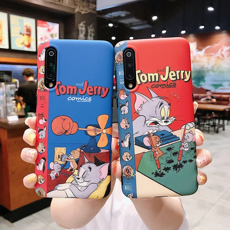 

Cartoon Cases for Huawei P30 P20 Lite Mate20 Pro Cat and mouse frosted IMD hard cover for Honor 10 20 20Pro Nova 3 3i 4 5Pro
