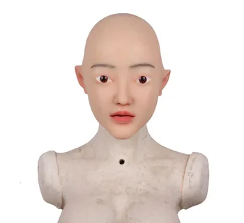 

Realistic Female Head Mask Soft Silicone Handmade Face for Crossdresser Transgender Halloween Costumes Ajusen