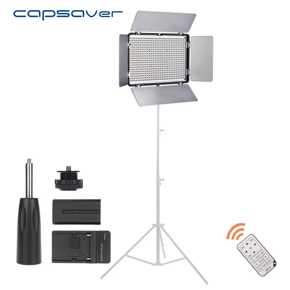 

capsaver TL-600AS LED Video Light 600 LED Dimmable Bi-color 3200K-5600K Photography Lighting Photo Studio Light Panel Lamp